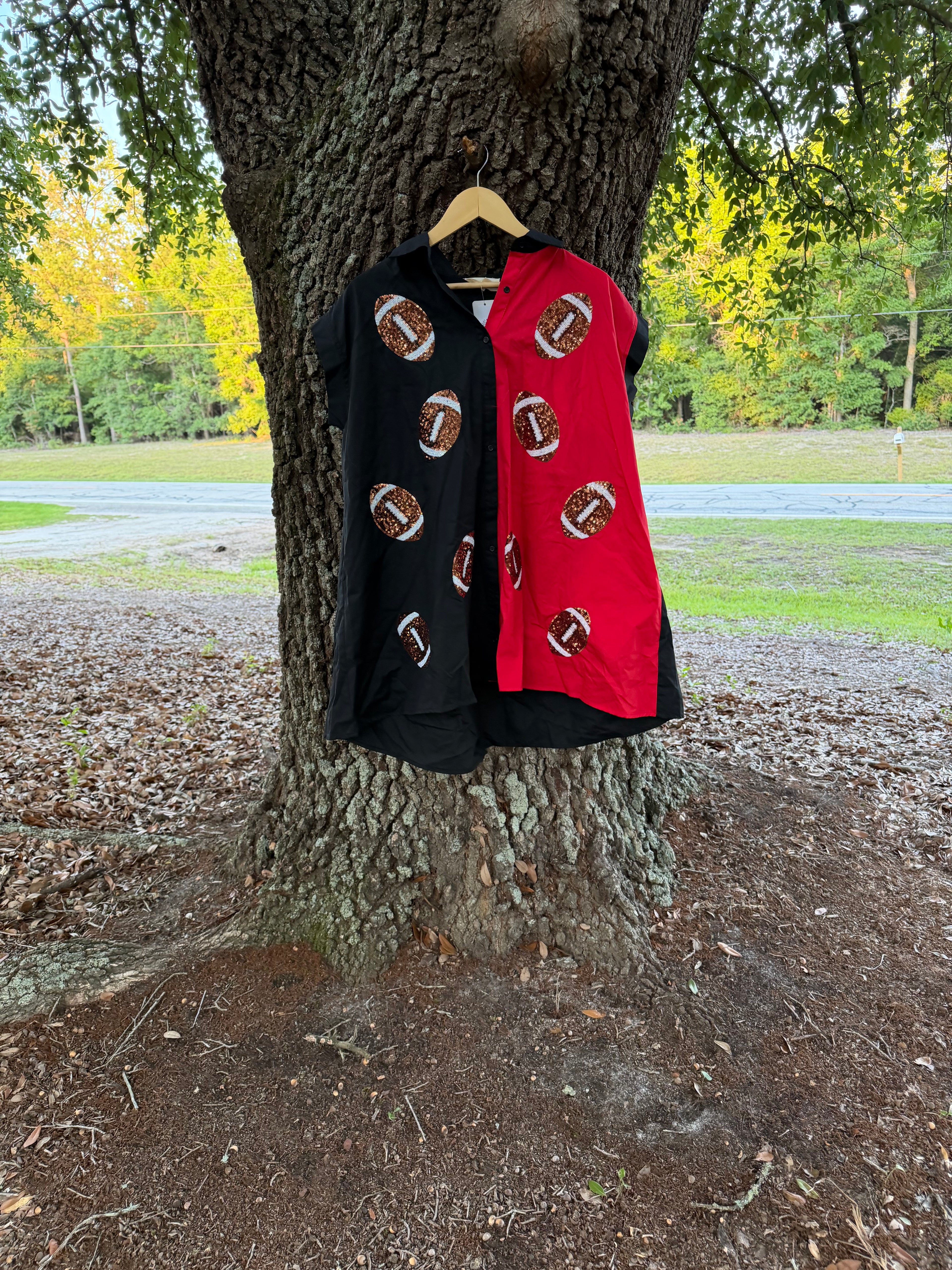 Red and Black football dress