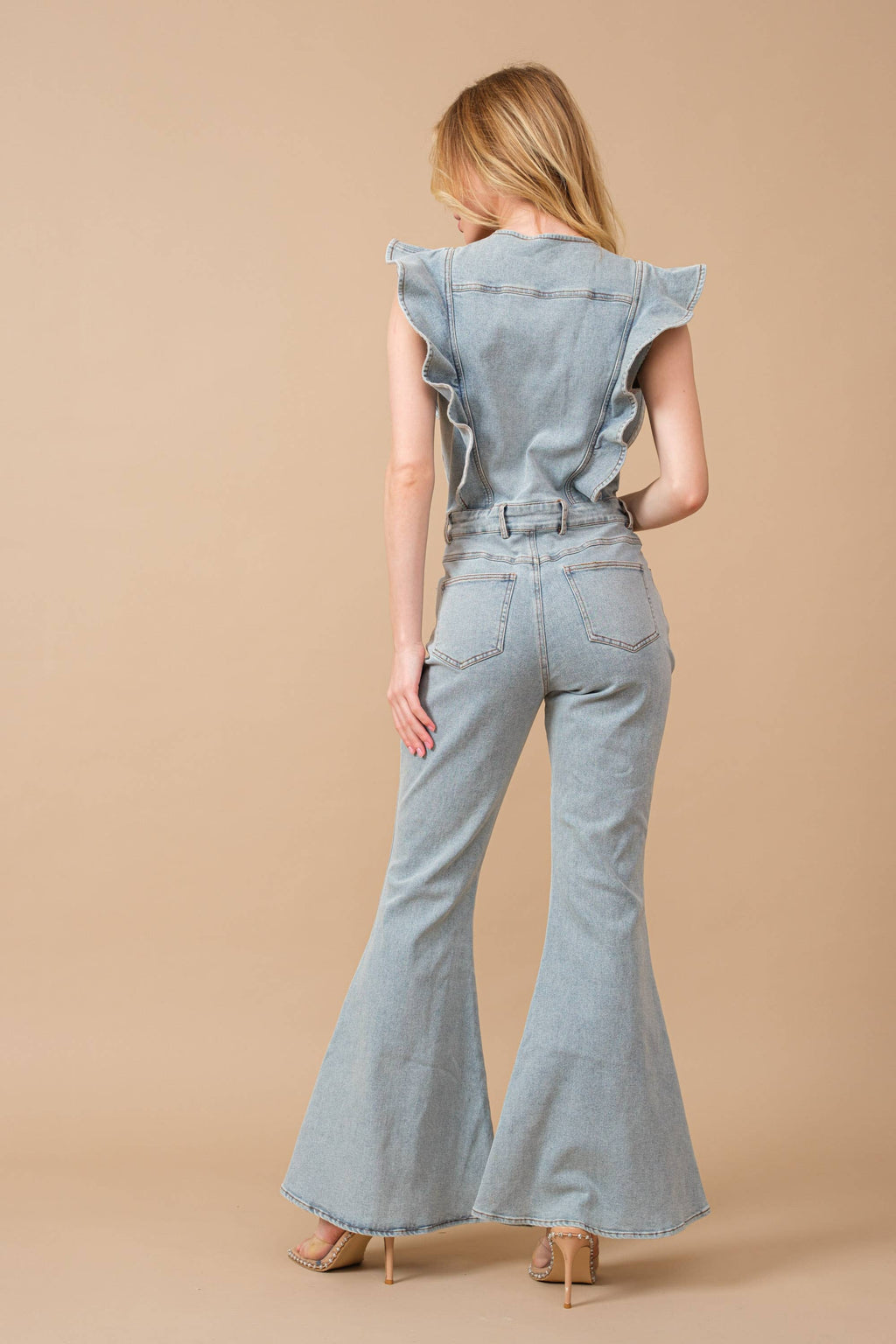 Bridget Bell Bottom Denim Jumpsuit