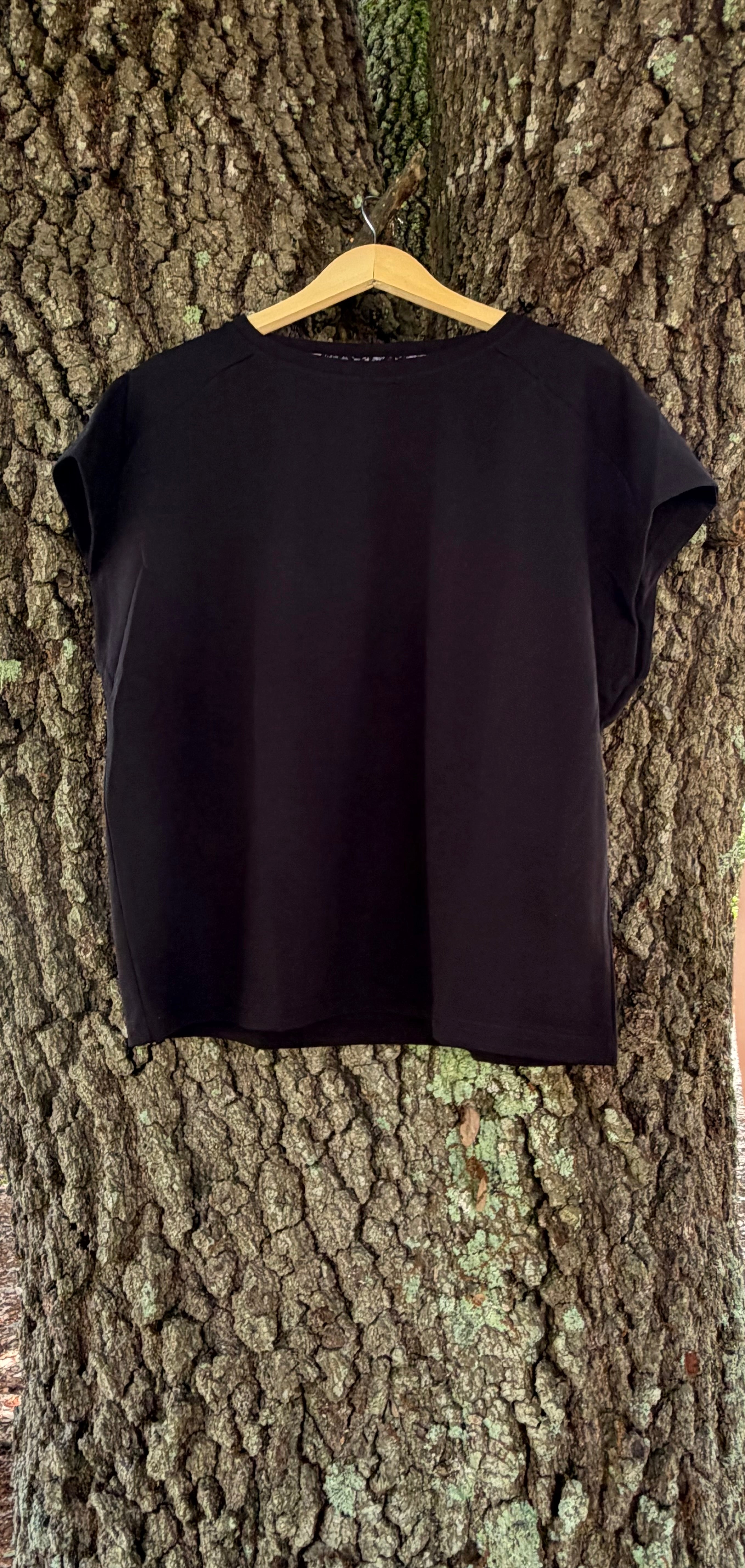 Black Short Sleeve Umgee Shirt- Plus Size