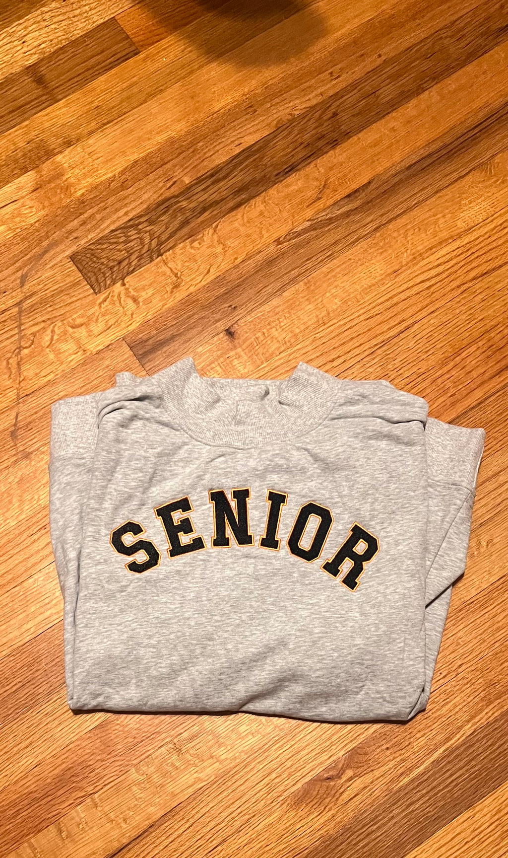 Senior Mockneck Orange and black