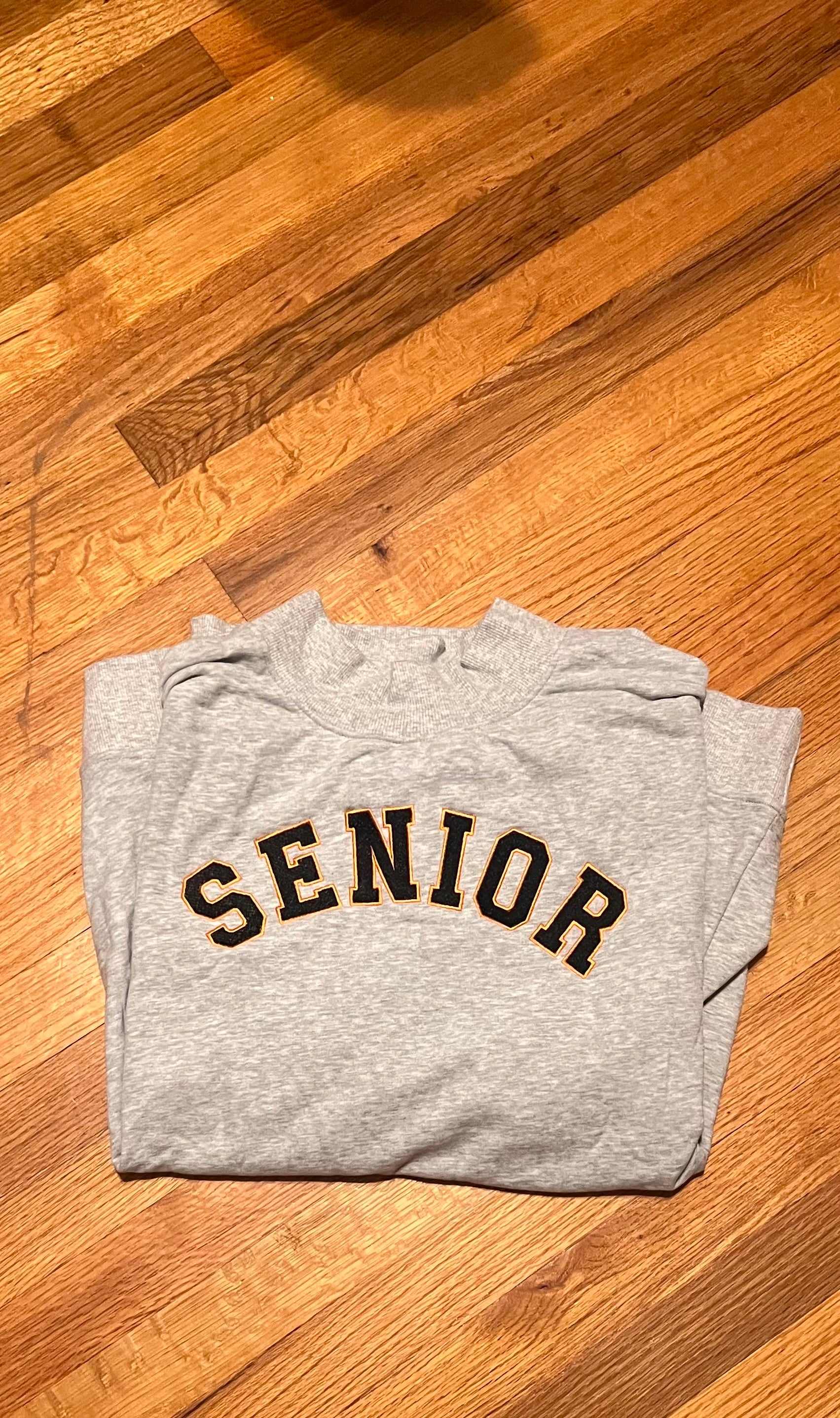 Senior Mockneck Orange and black