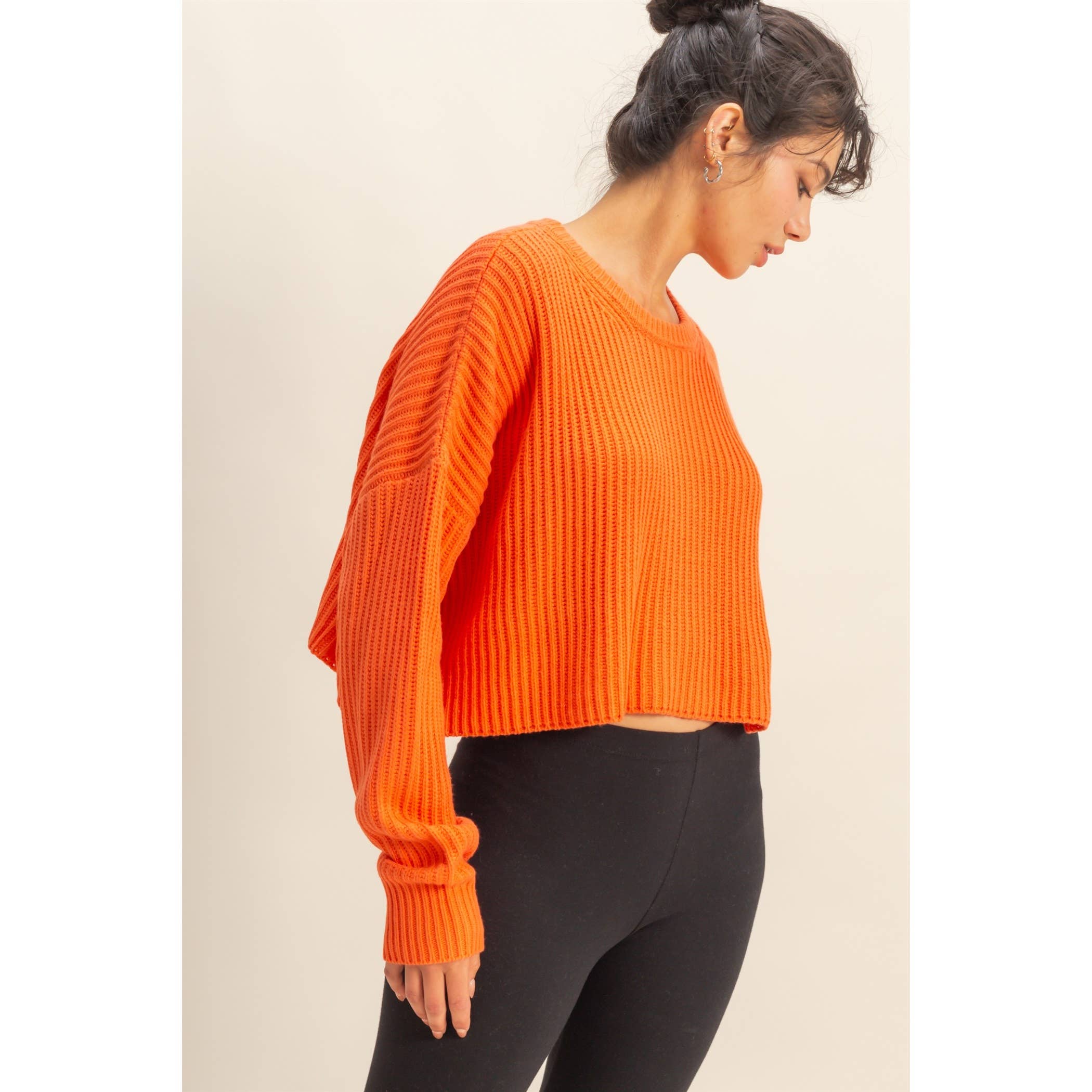 Cassey Cropped Knit Sweater