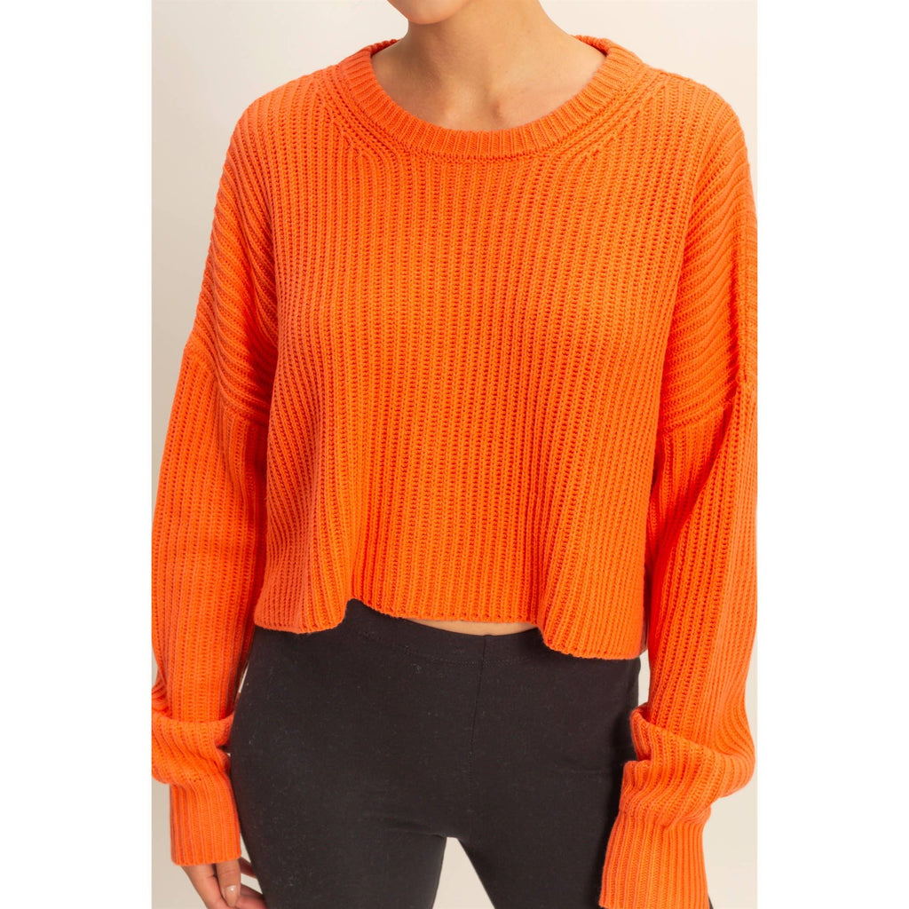 Cassey Cropped Knit Sweater