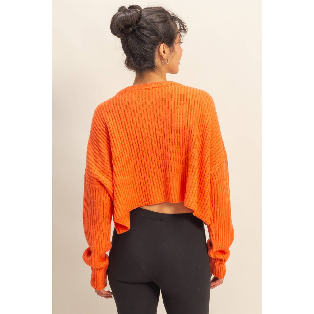 Cassey Cropped Knit Sweater