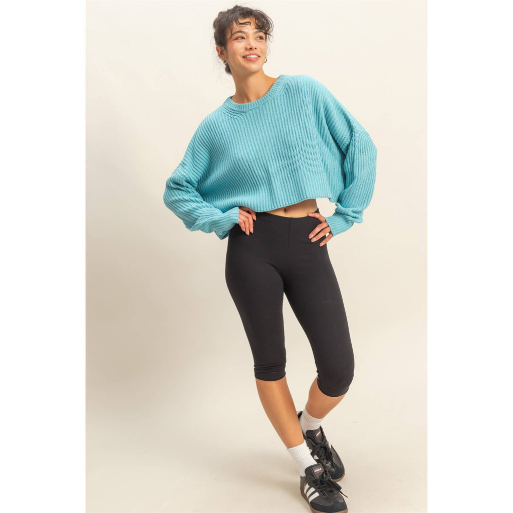 Cassey Cropped Knit Sweater