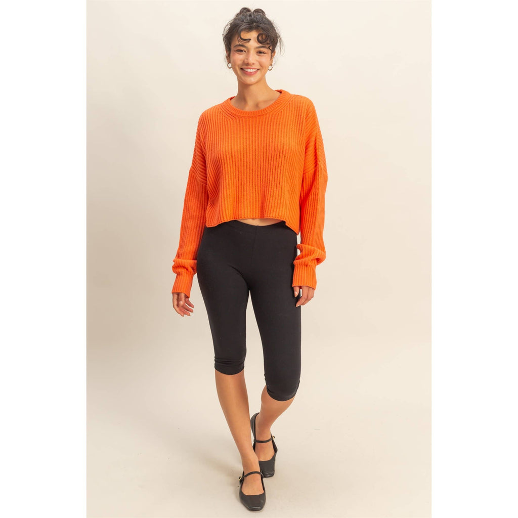 Cassey Cropped Knit Sweater