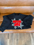 Red game day mockneck
