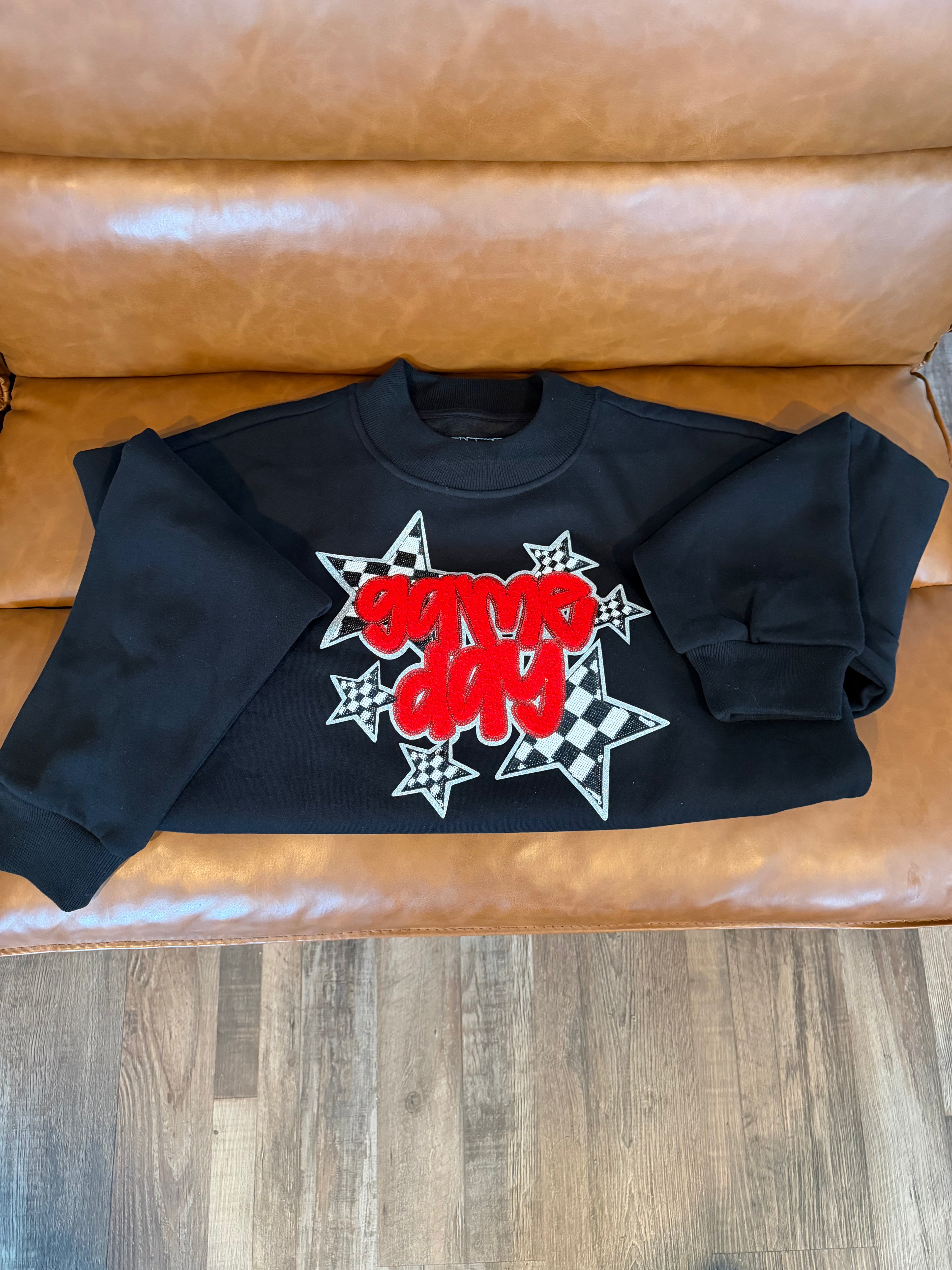 Red game day mockneck