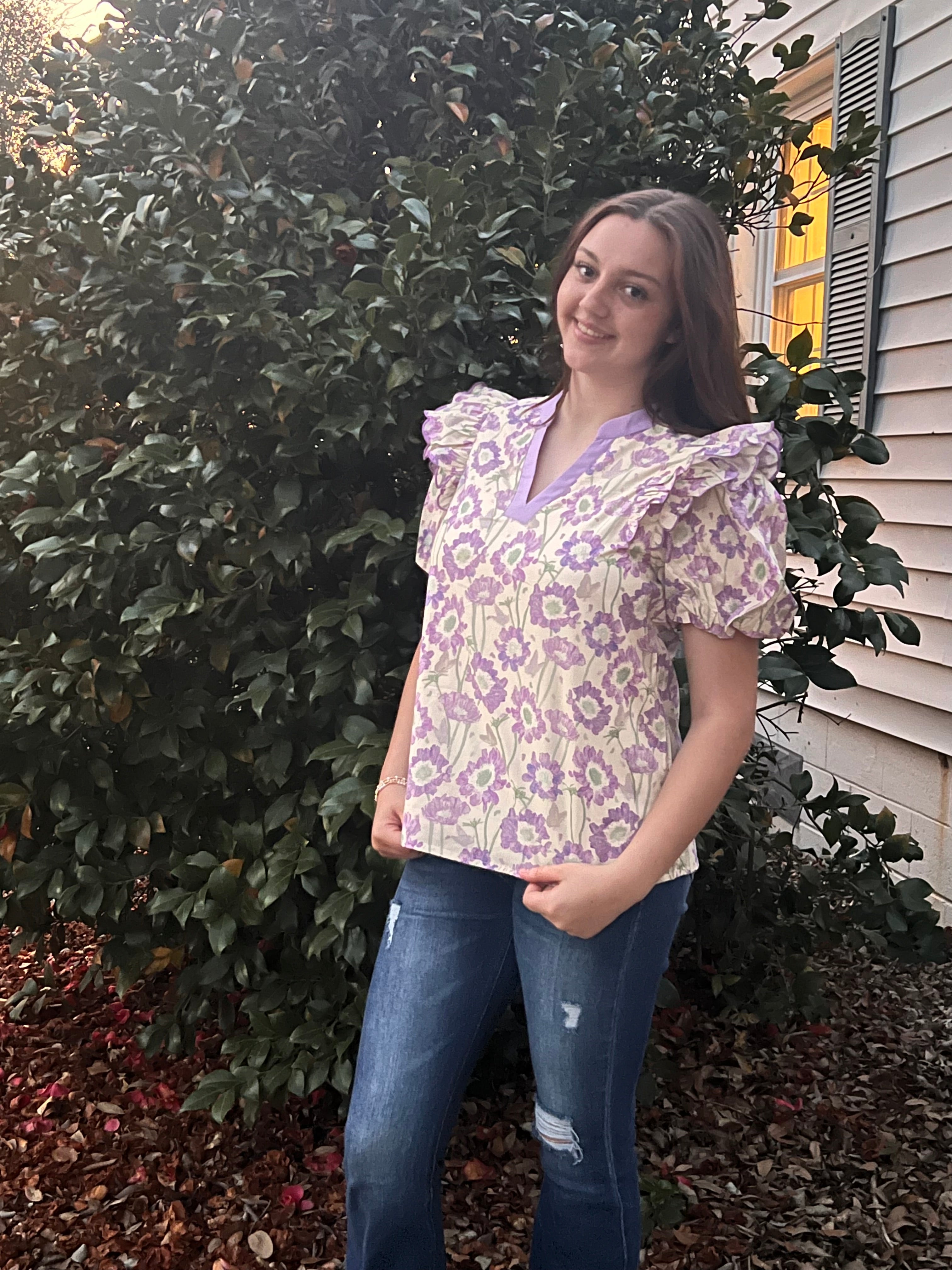 Violet Bloom Blouse