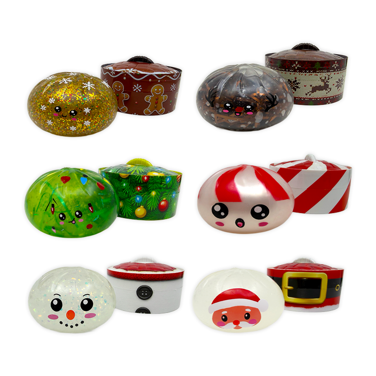 Fun Doh Christmas Dumpling Squishy Toy 12pc Holiday Display