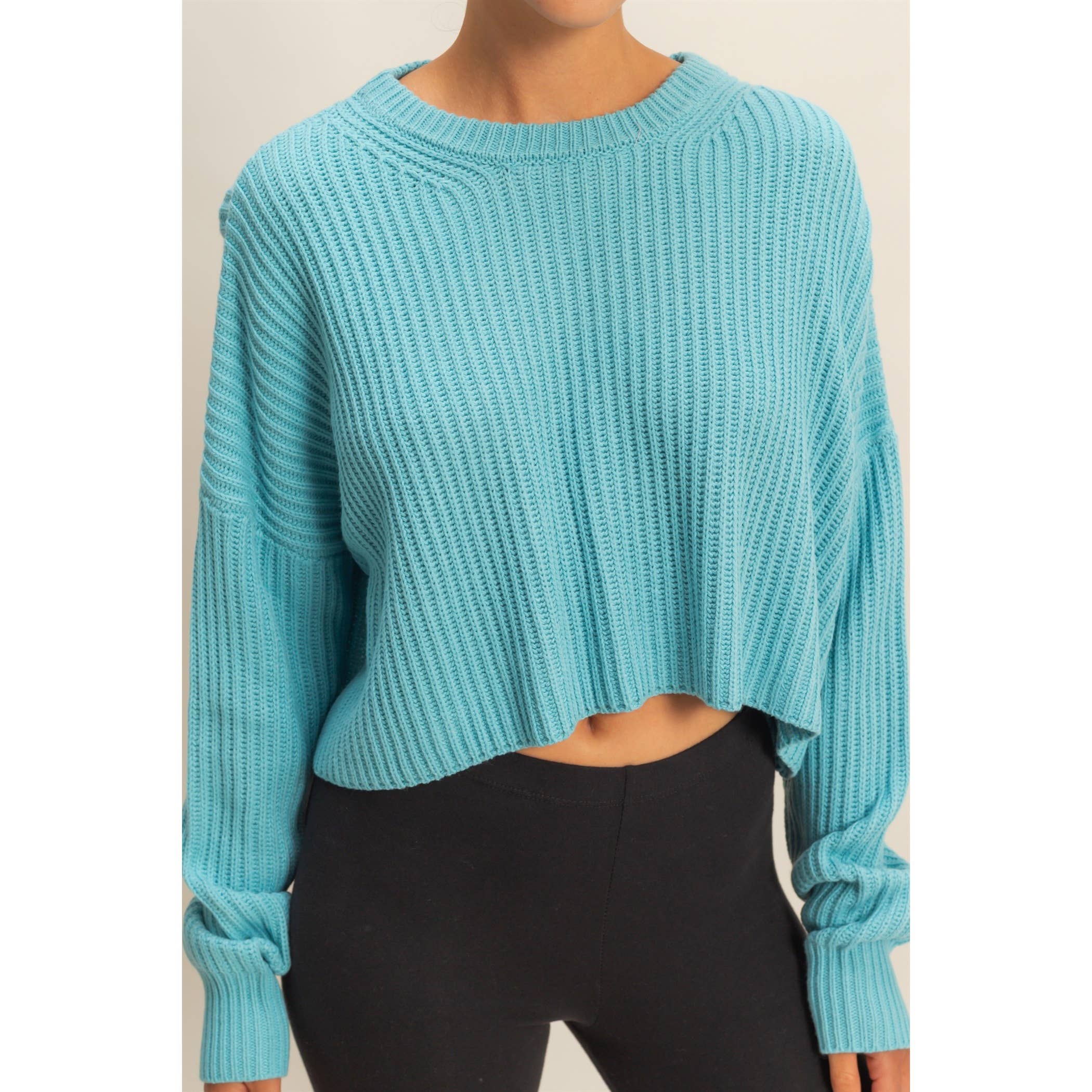 Cassey Cropped Knit Sweater
